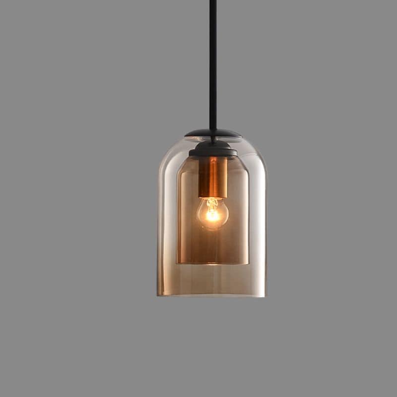 Mica Mid-Century Pendel | Dobbelt Glasskærm