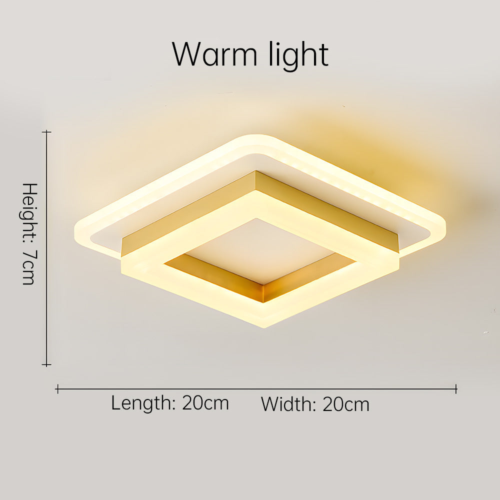 Firkantet LED-loftslampe | Moderne indbygningsarmatur