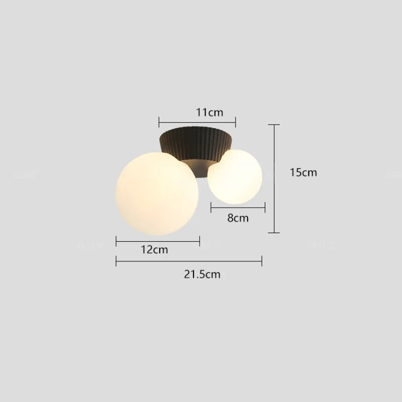 Luméa Loftlampe – Fransk Design med Dobbelt Glaskugle