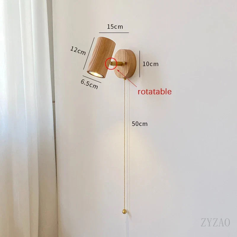 Arlo Væglampe – Retro Valnød med Justerbart Spot