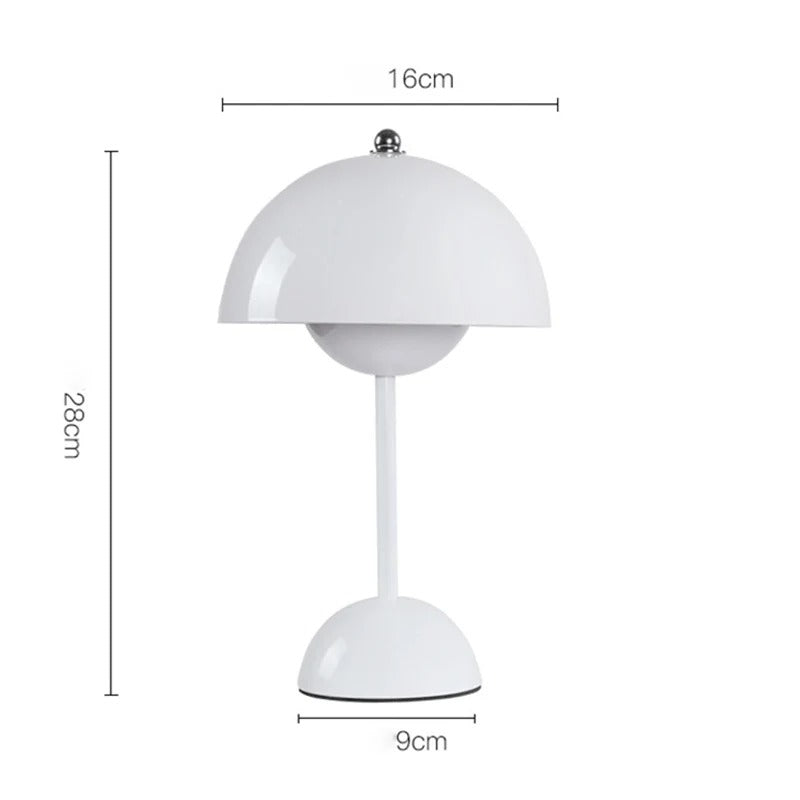 Svampeformet LED-bordlampe – genopladelig med berøringskontrol