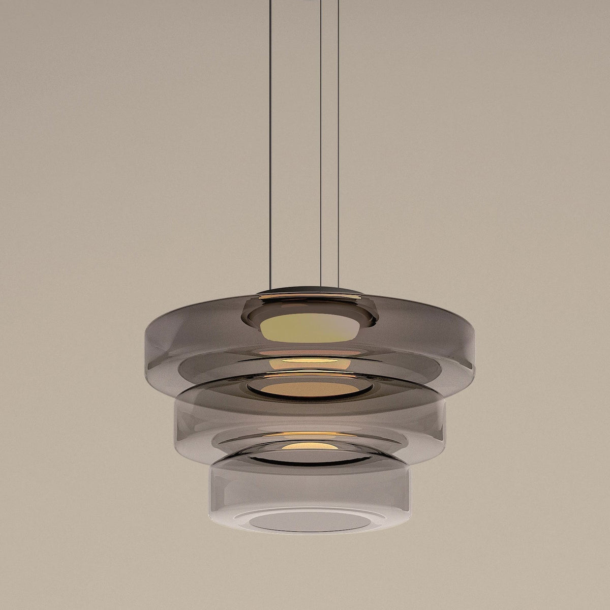 Bauhaus Glaspendel – Lagdelt LED-hængelampe