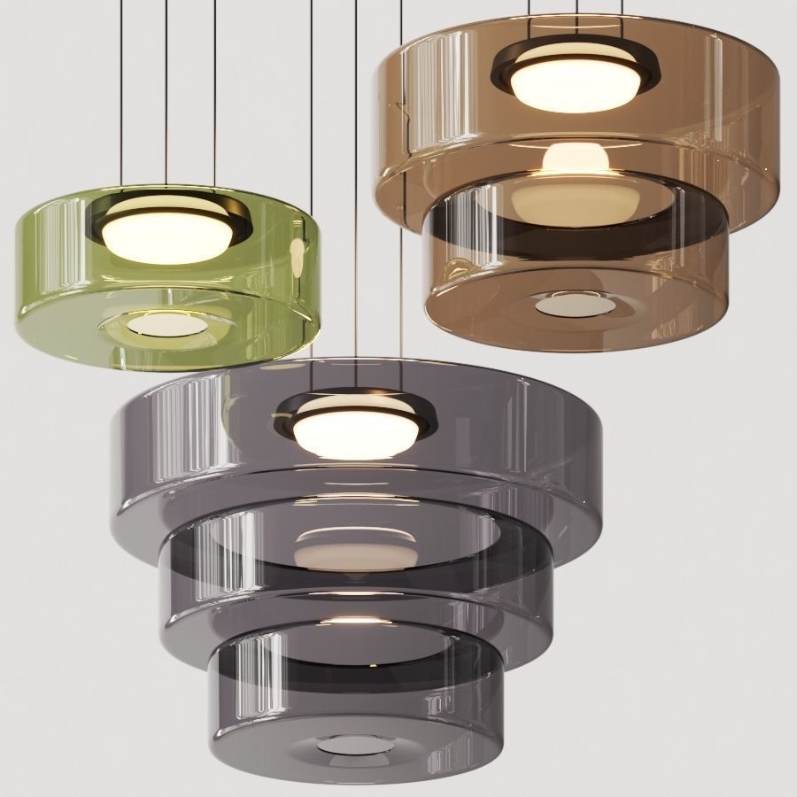 Glaspendel i Bauhaus-stil – lagdelt glasskærm