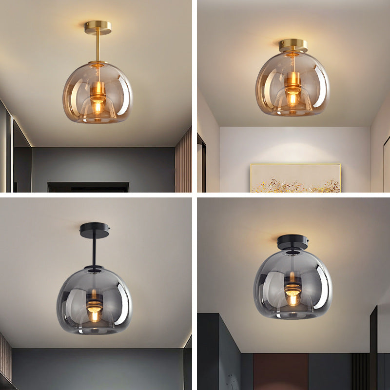 Nordisk glaskugle-loftlampe – halvindbygget