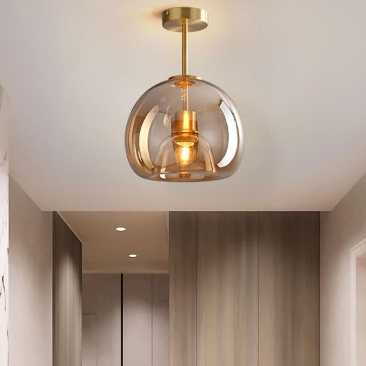 Nordisk glaskugle-loftlampe – halvindbygget