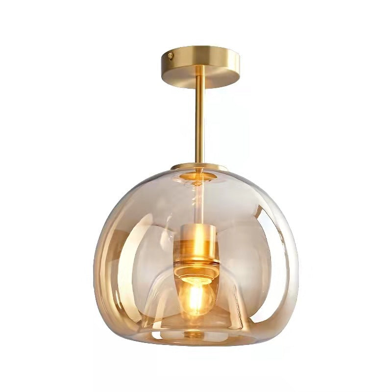 Nordisk glaskugle-loftlampe – halvindbygget