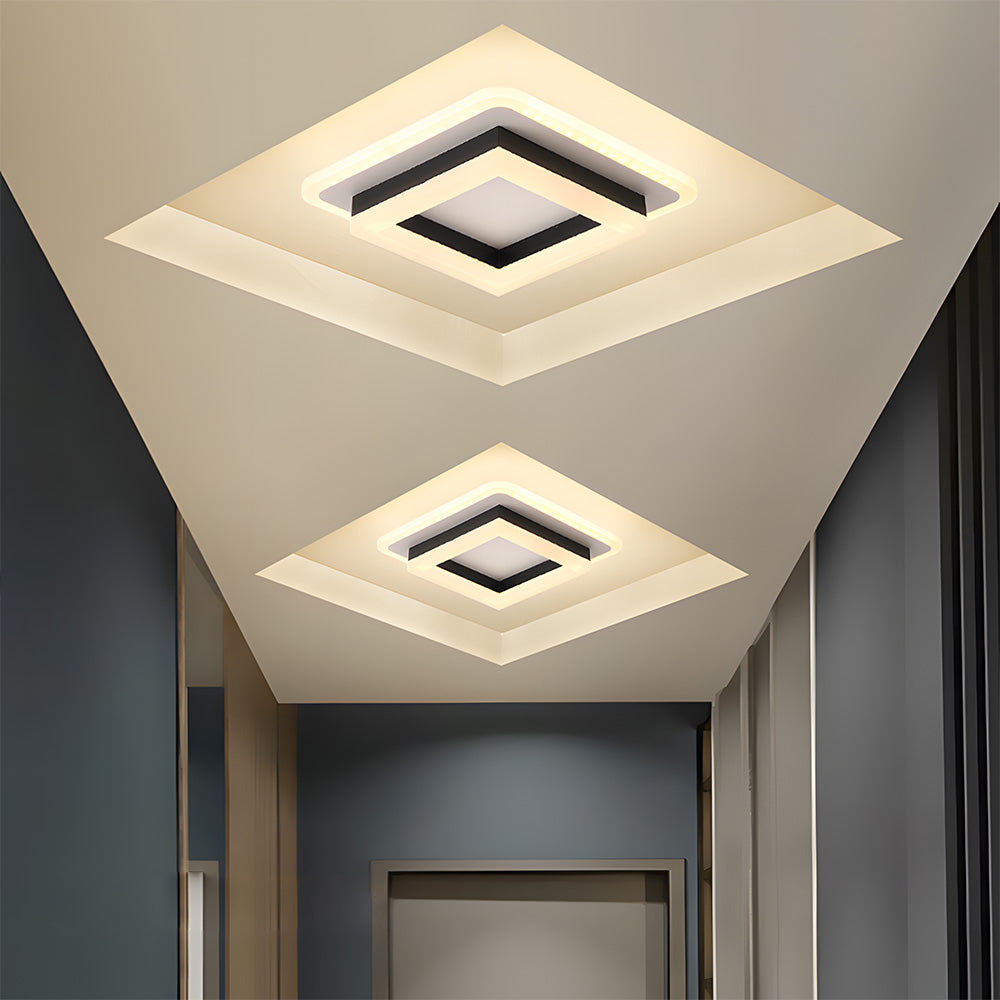Firkantet LED-loftslampe | Moderne indbygningsarmatur