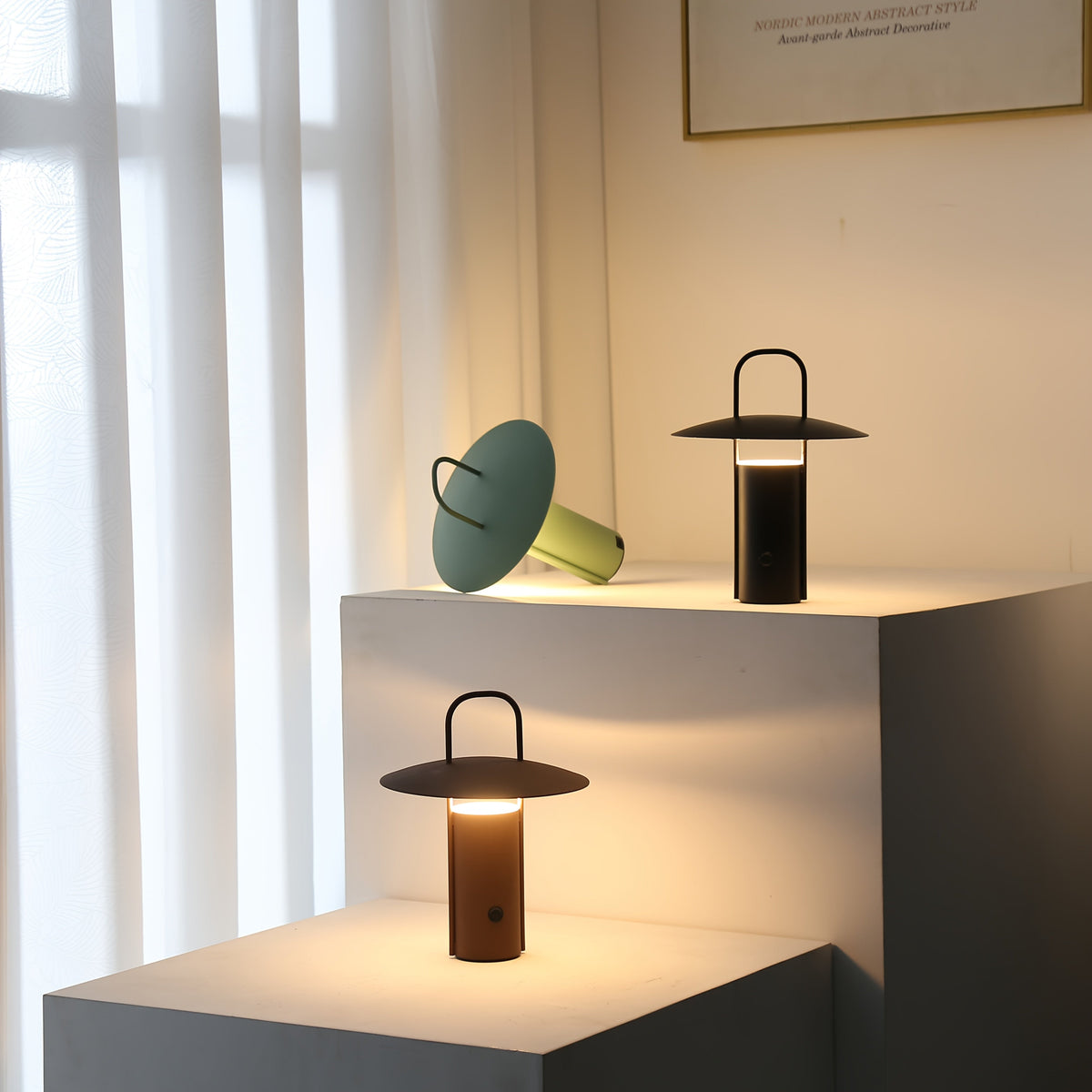 Trådløs LED-bordlampe med touch-betjening