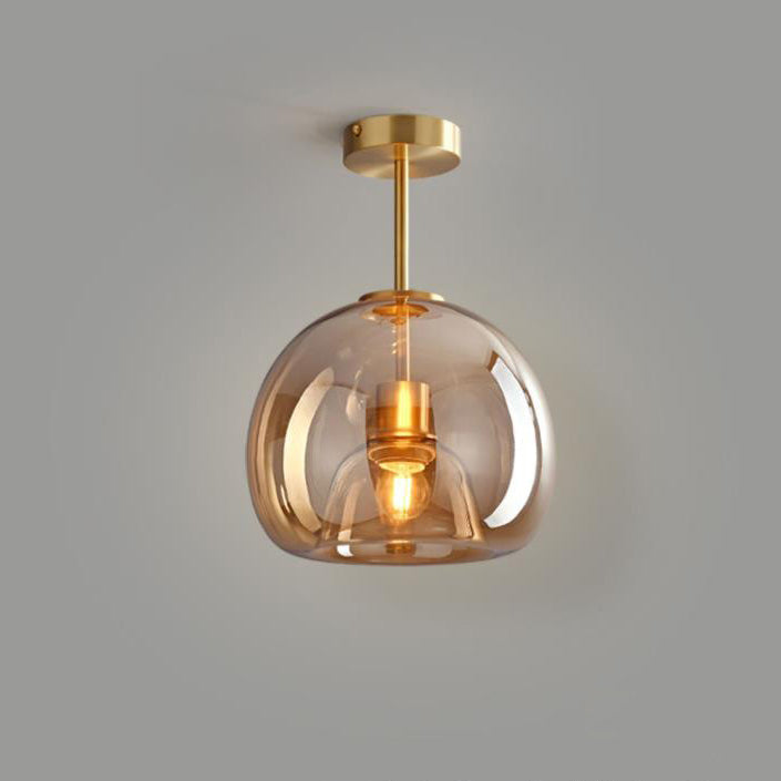 Nordisk glaskugle-loftlampe – halvindbygget