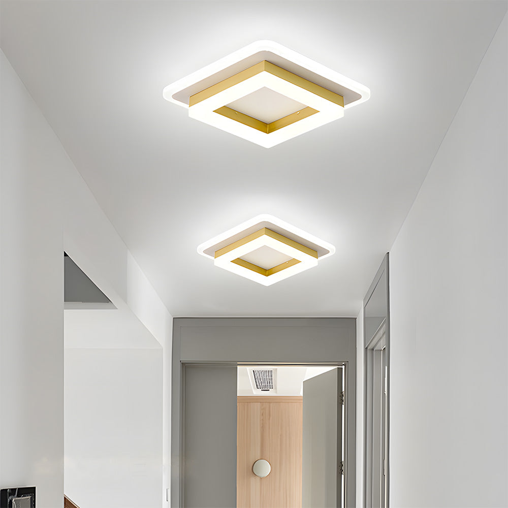 Firkantet LED-loftslampe | Moderne indbygningsarmatur