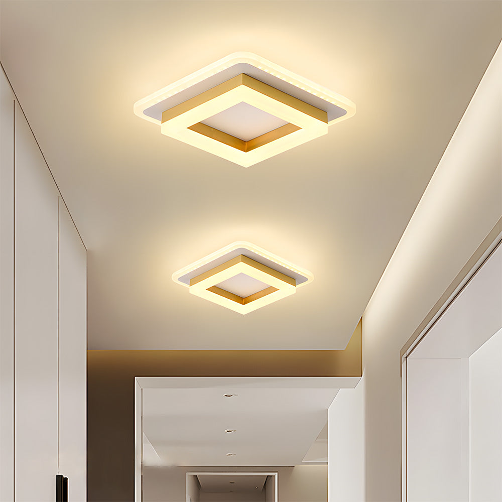 Firkantet LED-loftslampe | Moderne indbygningsarmatur