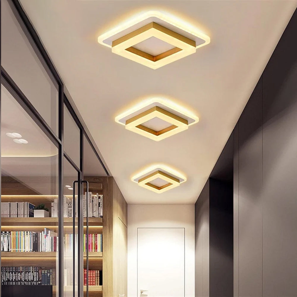Firkantet LED-loftslampe | Moderne indbygningsarmatur