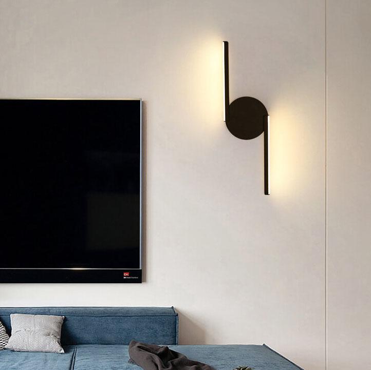 Curves Line – Buet LED-væglampe med halo-effekt