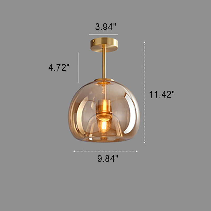 Nordisk glaskugle-loftlampe – halvindbygget