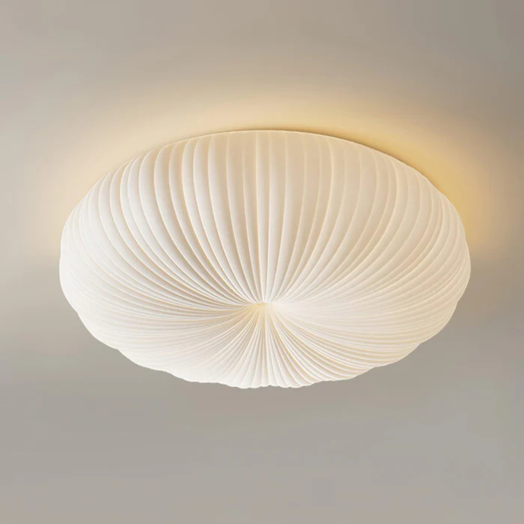 Olara Loftlampe – Moderne LED med Plisseret Skærm