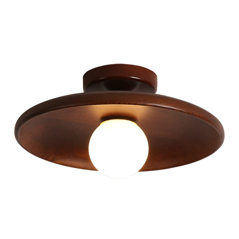 Moderne træloftlampe – Minimalistisk halvindbygget model