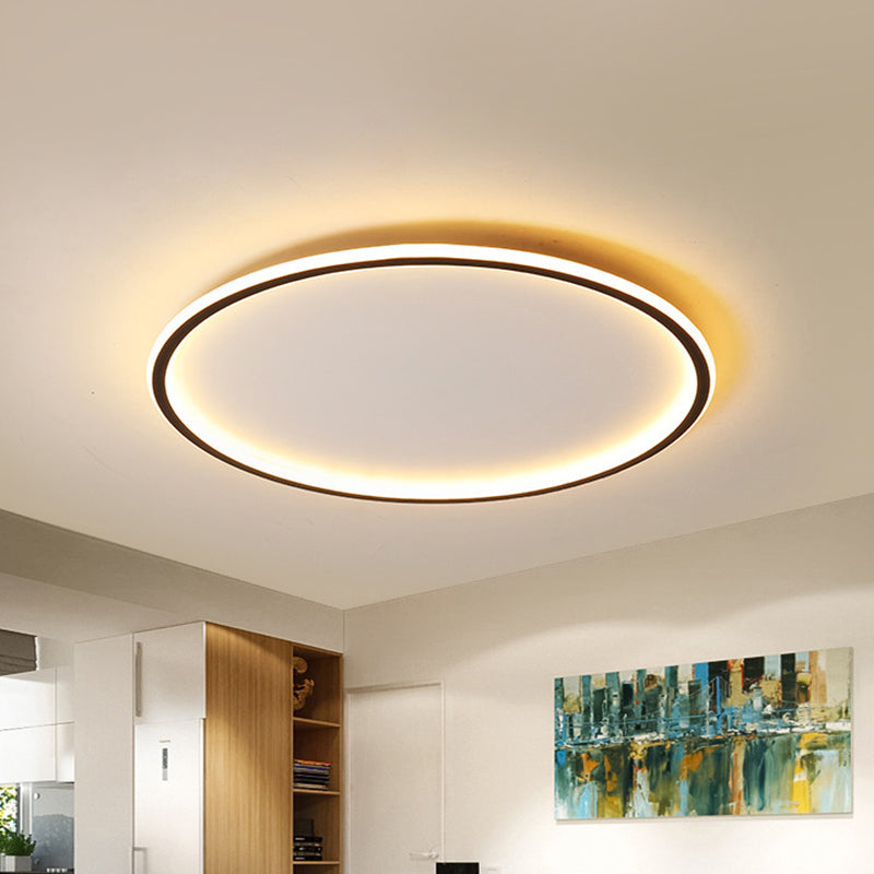 Rund LED-loftlampe – minimalistisk indbygningsdesign