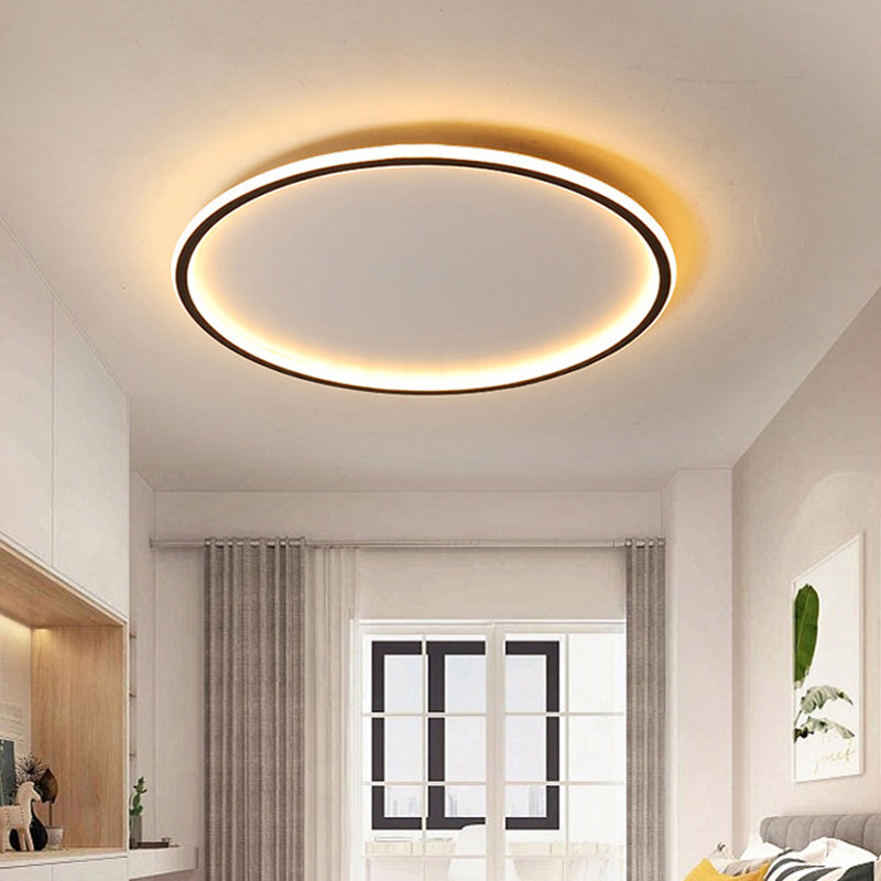 Rund LED-loftlampe – minimalistisk indbygningsdesign
