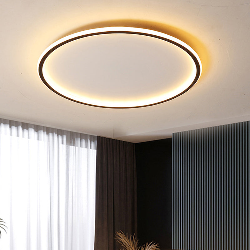 Rund LED-loftlampe – minimalistisk indbygningsdesign