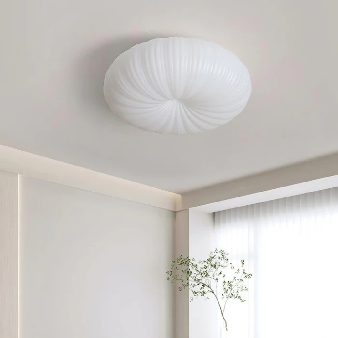Olara Loftlampe – Moderne LED med Plisseret Skærm