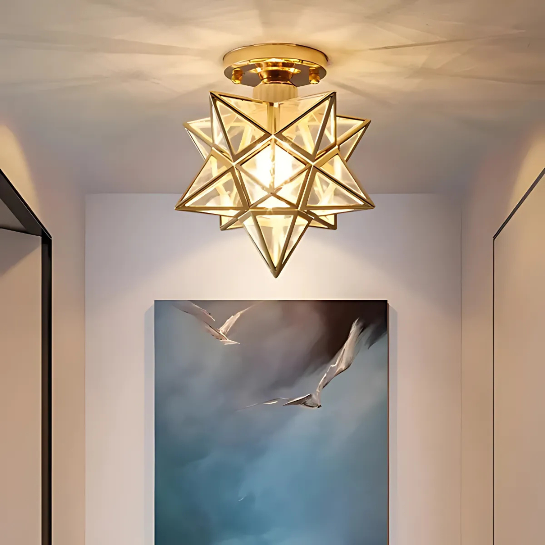 Xelio LED Loftlampe – Geometrisk Stjernedesign