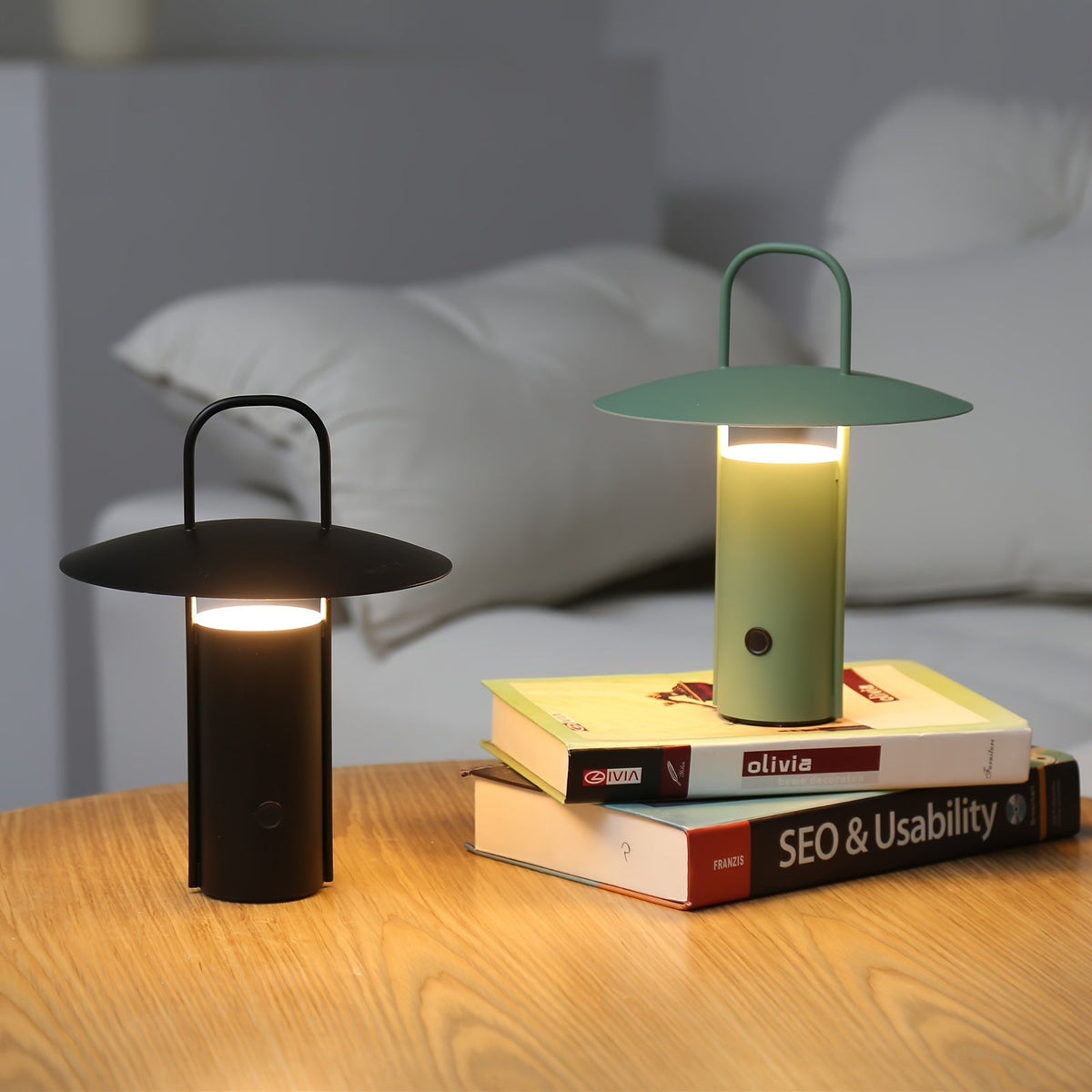 Trådløs LED-bordlampe med touch-betjening