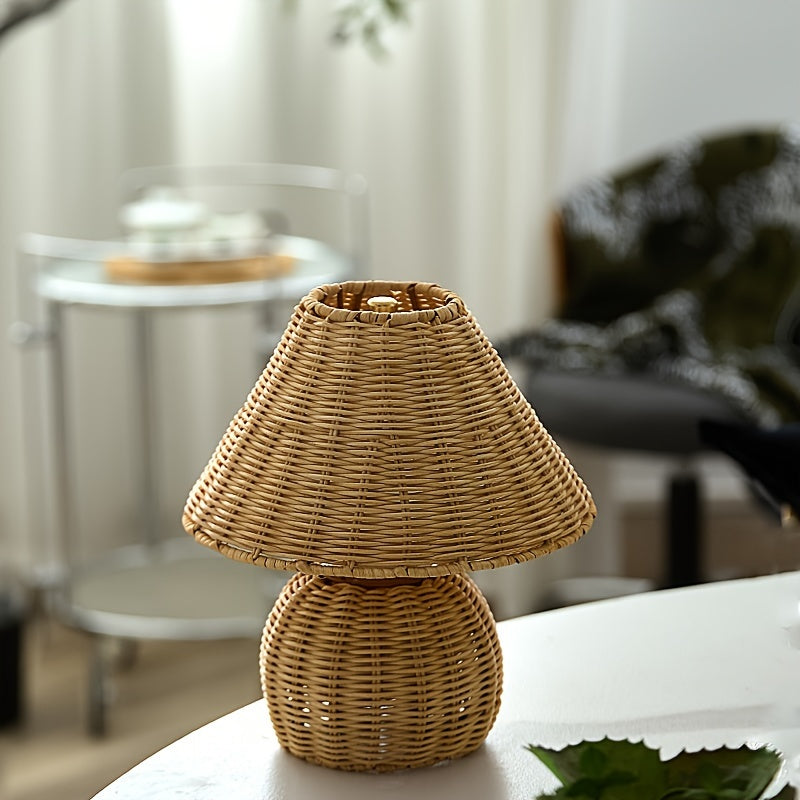 Bambus Skrivebordslampe – USB-drevet Boho Accentlys