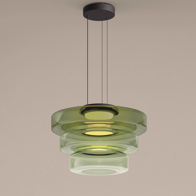 Glaspendel i Bauhaus-stil – lagdelt glasskærm