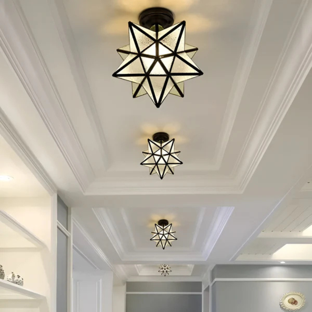 Xelio LED Loftlampe – Geometrisk Stjernedesign