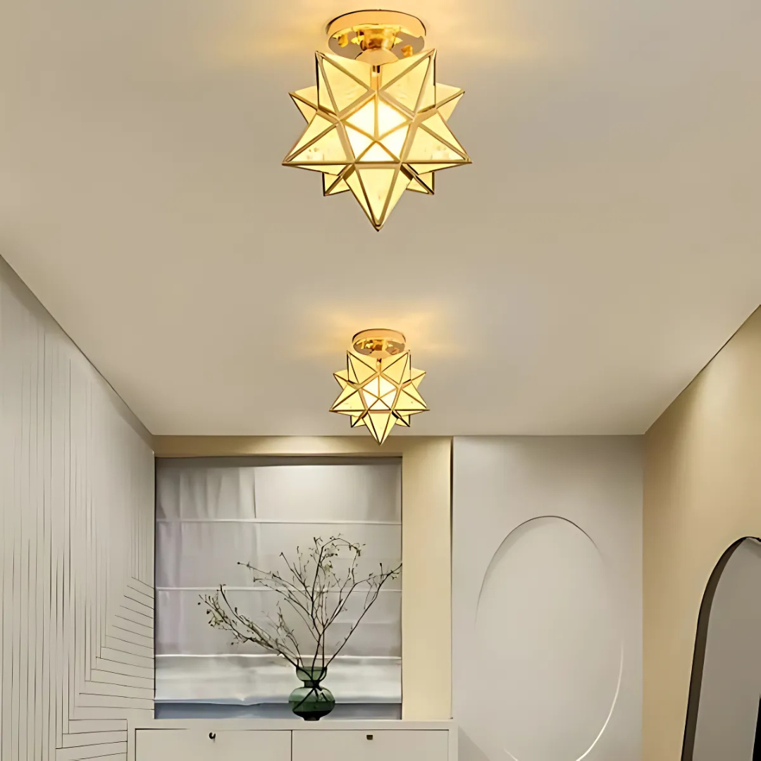 Xelio LED Loftlampe – Geometrisk Stjernedesign