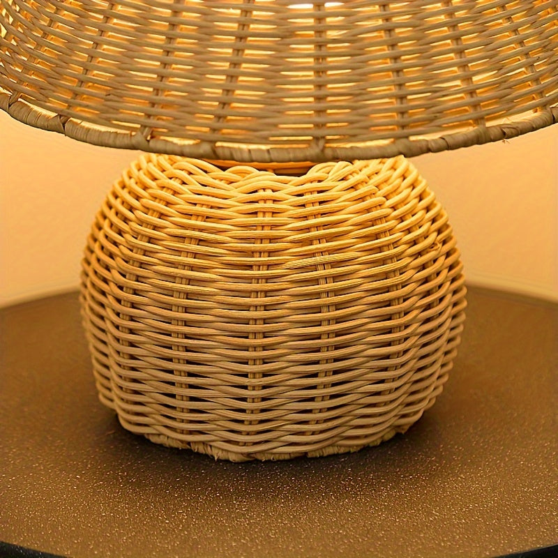 Bambus Skrivebordslampe – USB-drevet Boho Accentlys