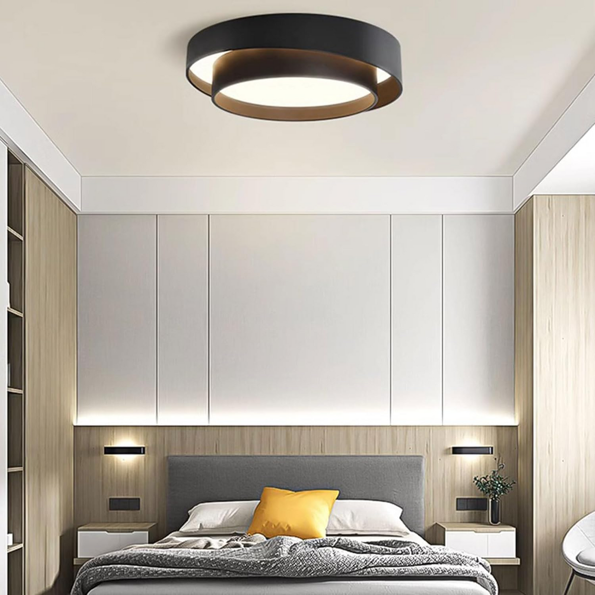Nordisk rund LED-loftlampe – minimalistisk design