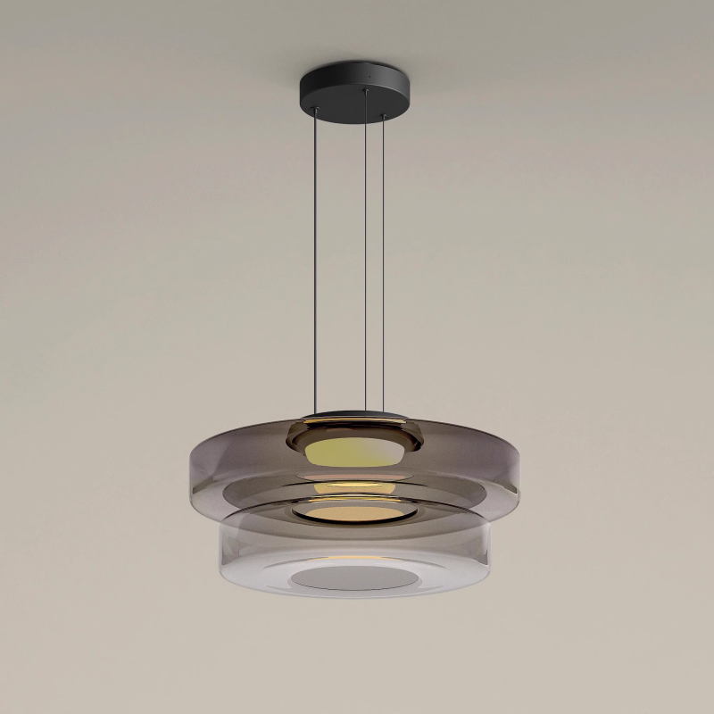 Glaspendel i Bauhaus-stil – lagdelt glasskærm