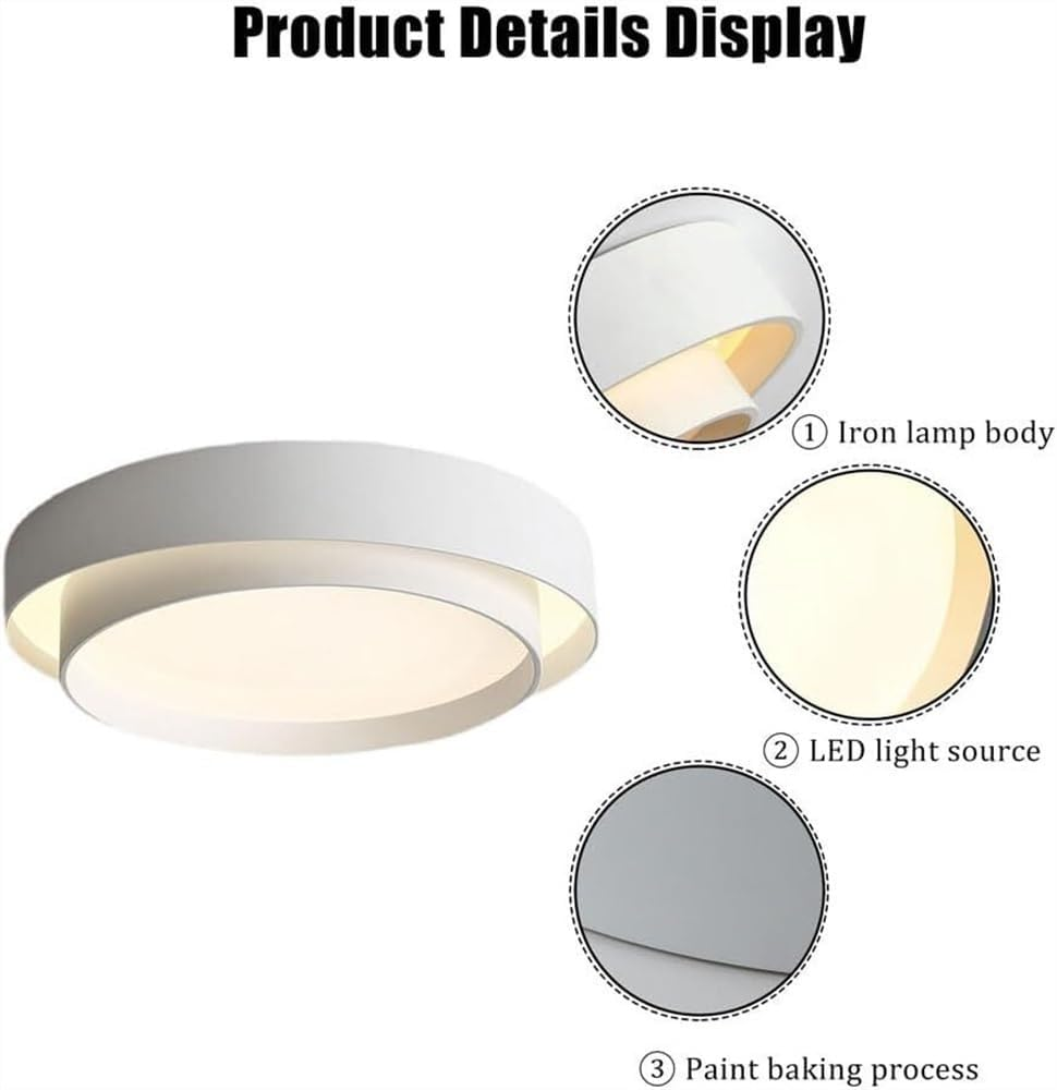 Nordisk rund LED-loftlampe – minimalistisk design