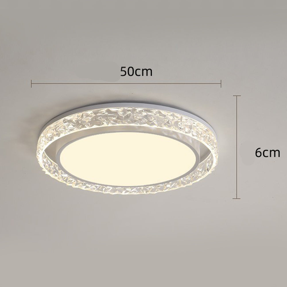 Crystal Halo LED loftlampe | Fjernbetjent dæmpbar indbygningslampe