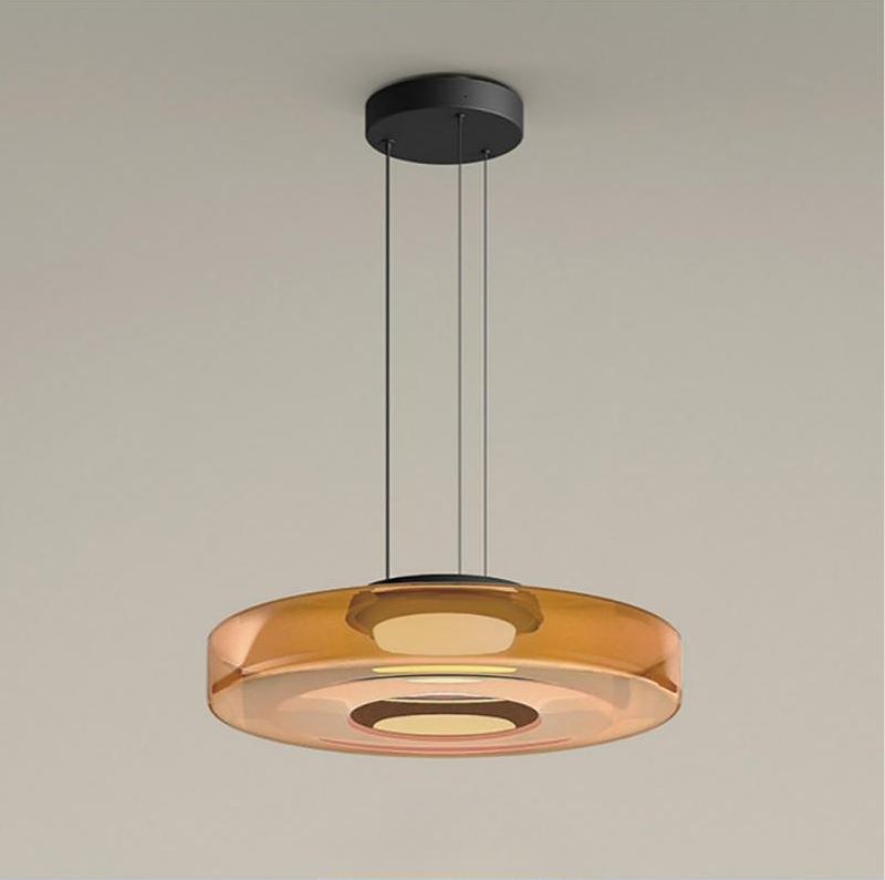 Glaspendel i Bauhaus-stil – lagdelt glasskærm