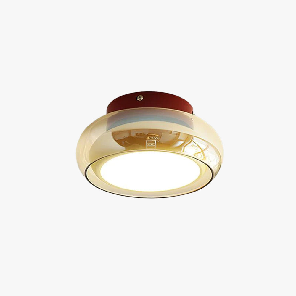 June retro loftlampe – glas med indbygget LED
