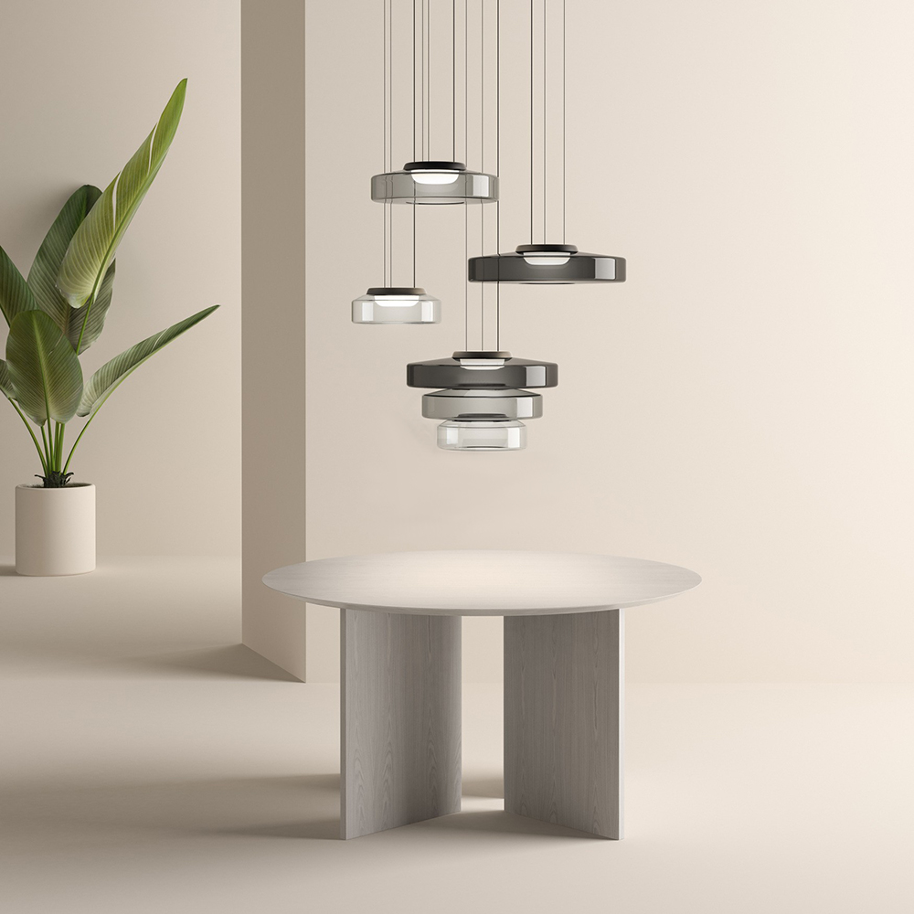 Glaspendel i Bauhaus-stil – lagdelt glasskærm