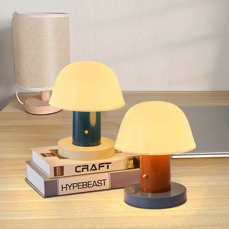 Svampebordlampe – genopladelig med touch-dæmpning