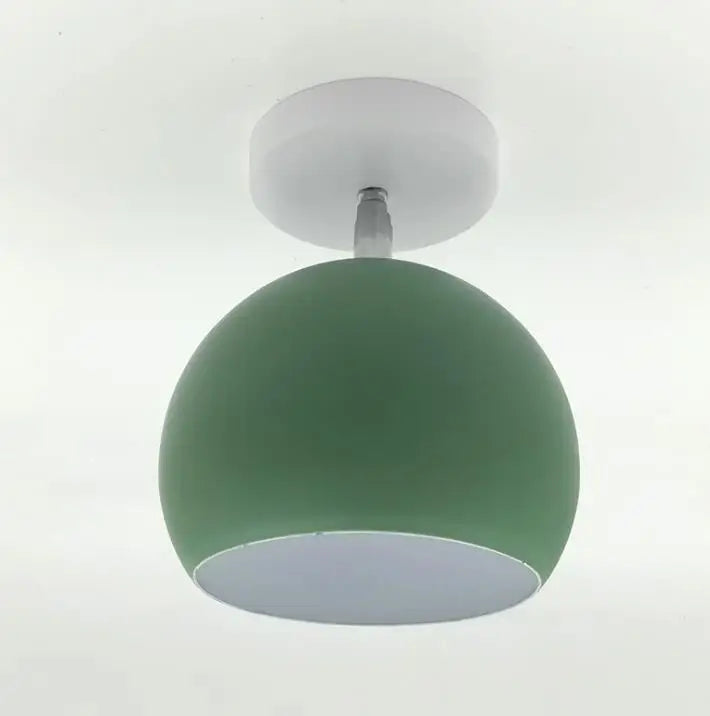 Macaron-loftlampe – rund aluminiumslampe i pastelfarver