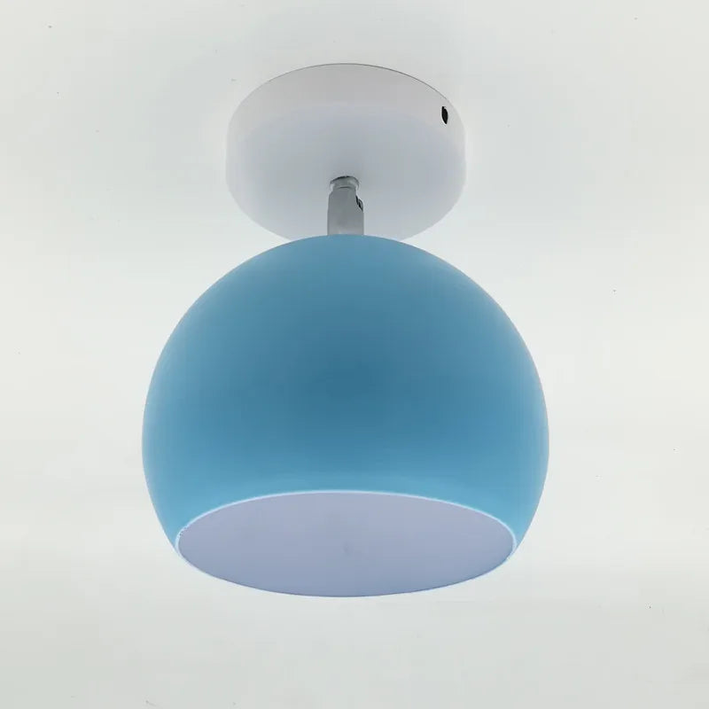Macaron-loftlampe – rund aluminiumslampe i pastelfarver