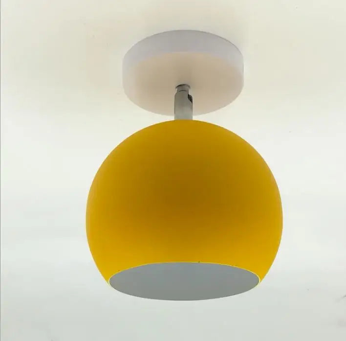 Macaron-loftlampe – rund aluminiumslampe i pastelfarver