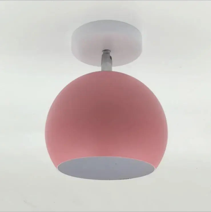 Macaron-loftlampe – rund aluminiumslampe i pastelfarver