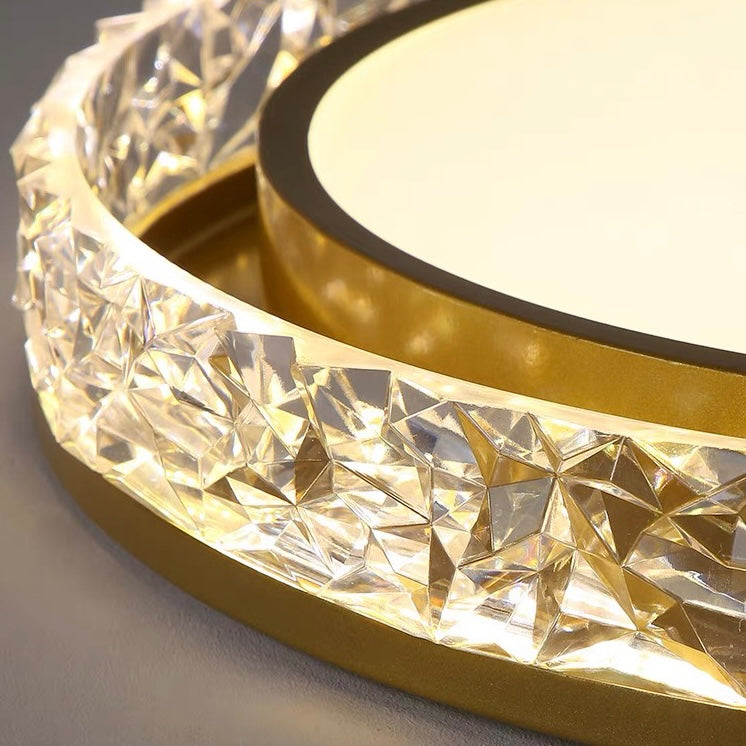 Crystal Halo LED loftlampe | Fjernbetjent dæmpbar indbygningslampe