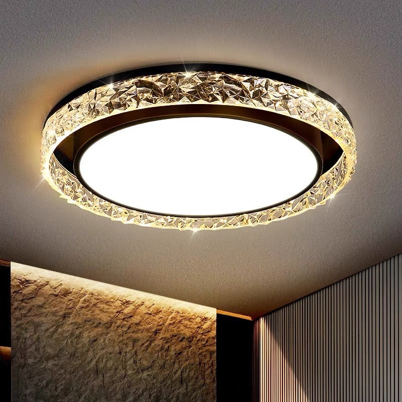 Crystal Halo LED loftlampe | Fjernbetjent dæmpbar indbygningslampe