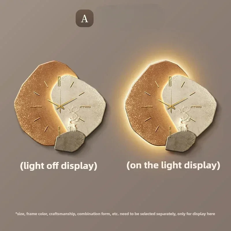 LumoClock – stort vægur med lydløst urværk og LED-lys