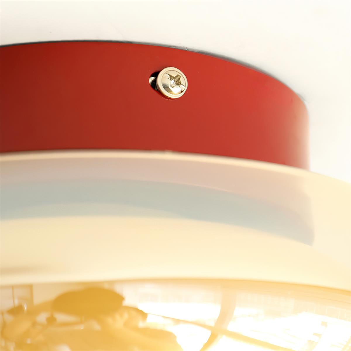 June retro loftlampe – glas med indbygget LED
