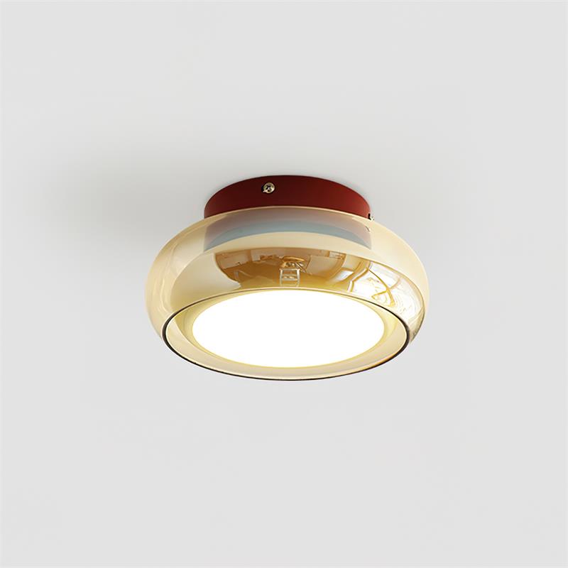 June retro loftlampe – glas med indbygget LED