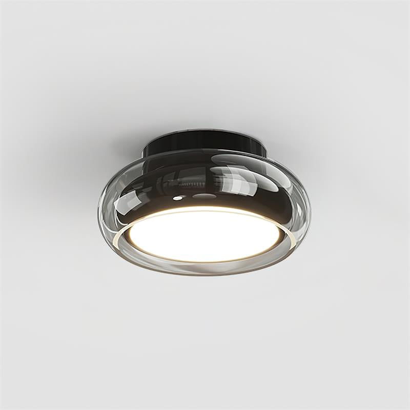 June retro loftlampe – glas med indbygget LED