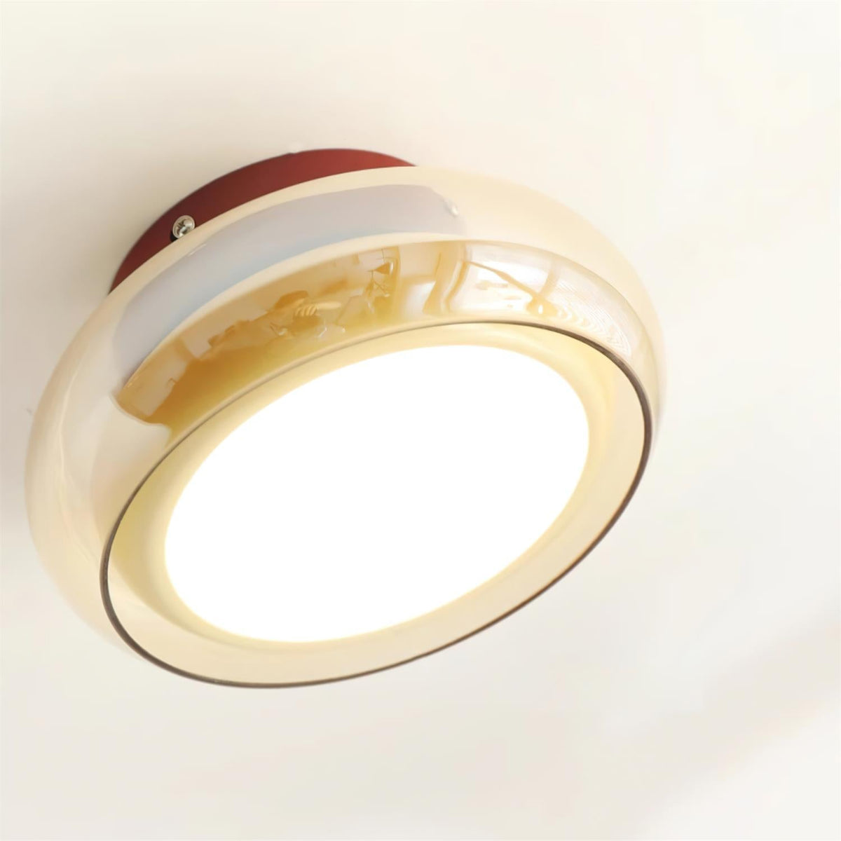 June retro loftlampe – glas med indbygget LED